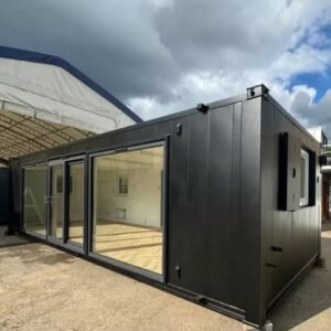 Modulcontainer 40 Fuß – Büro/Kantine mit Erkerfenstern