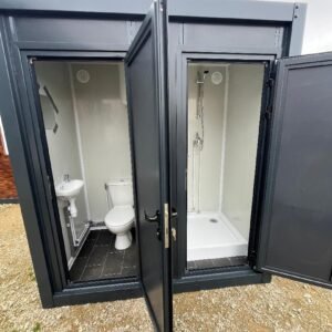 CONTENEDOR SANITARIO WC + DUCHA CONECTABLE GRIS